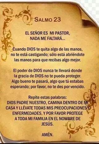 Resultado de imagen para salmo 23 biblia catolica | God prayer, Miracle prayer, Inspirational ...