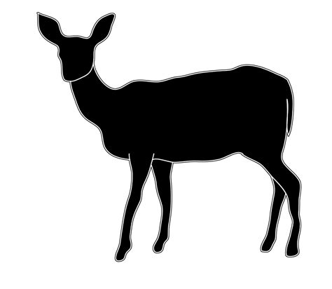 Male And Female Deer Silhouette at GetDrawings | Free download