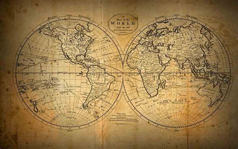 Vintage Map Of World