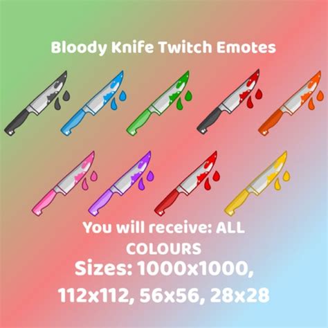 Knife Twitch Emote Pack Cute Twitch Emotes Halloween - Etsy