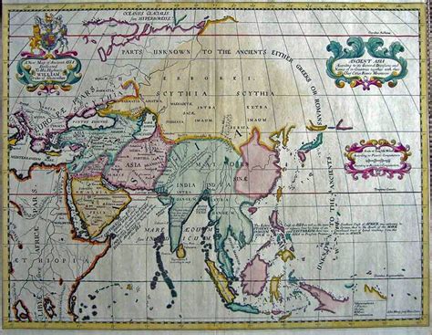 Asia; Edward Wells - A New Map of Ancient Asia - 1700 - Catawiki