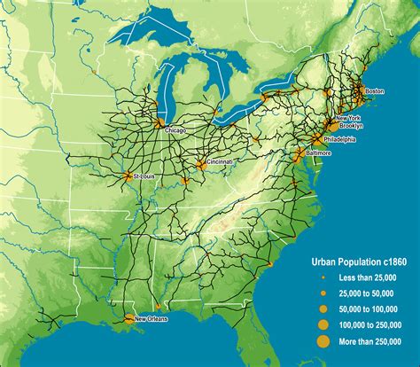 American Rail Network, 1861 | The Geography of Transport Systems