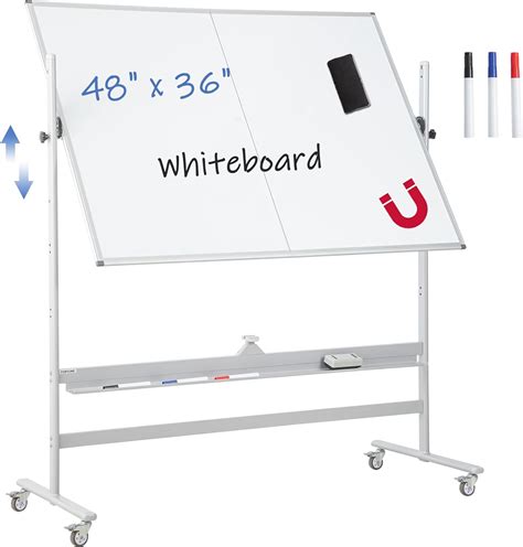 Magnetic Mobile Whiteboard 48x36, Rolling Double Philippines | Ubuy