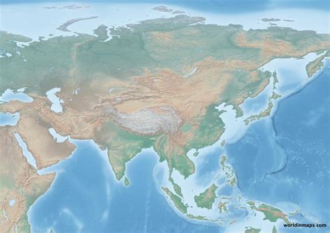 Physical Map Of Europe And Asia