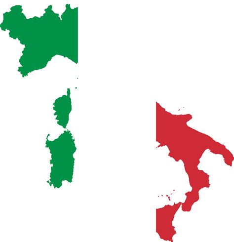 Italy Flag Map