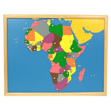 Africa Puzzle Map Montessori materials | Thinkamajigs