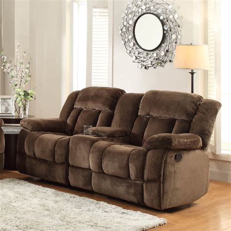 Homelegance Laurelton Doble Glider Reclining Loveseat w/ Center Console ...