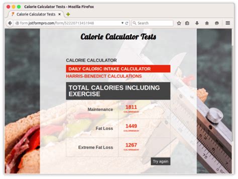 Calorie Intake Calculator - Form Widgets | JotForm