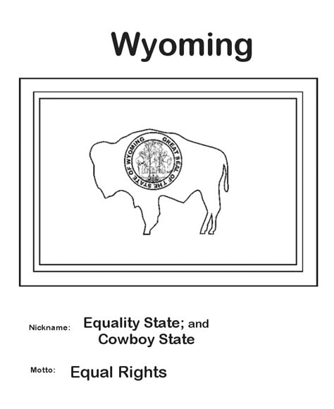 Wyoming State Flag Coloring Page | Flag coloring pages, Coloring pages ...