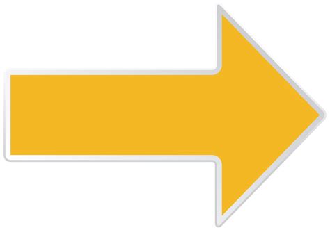 Clipart Arrow Yellow - Gudang Gambar Vector PNG