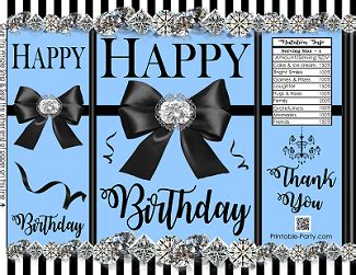 Printable Birthday Chip Bag Templates | Party Favors