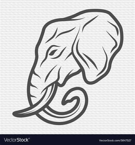 Elephant symbol logo emblem Royalty Free Vector Image