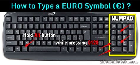 How to Type Euro € Symbol in Computer? | Computer keyboard, Computer ...