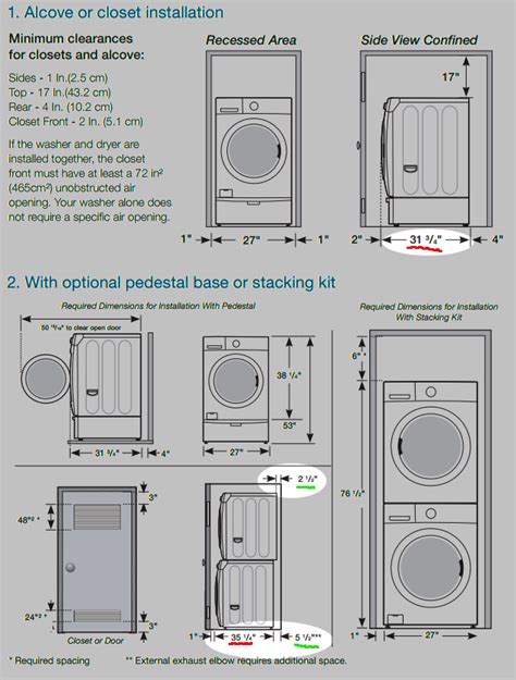 Washer Dryer Dimensions: Standard Stackable Sizes Whirlpool, 49% OFF