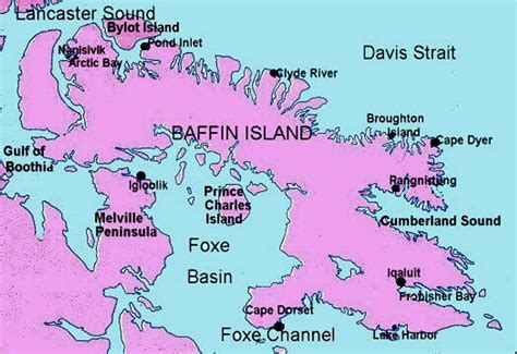 Map of Baffin Island.... : Photos, Diagrams & Topos : SummitPost