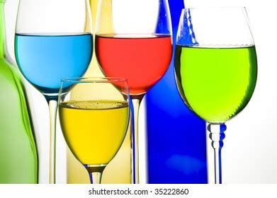 Three Blue Stemmed Decorative Wine Glasses Stock Photo 3531120 | Shutterstock