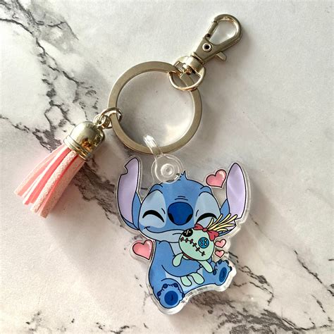 Stitch Keychain Disney Keychain Stitch Keychain | Etsy