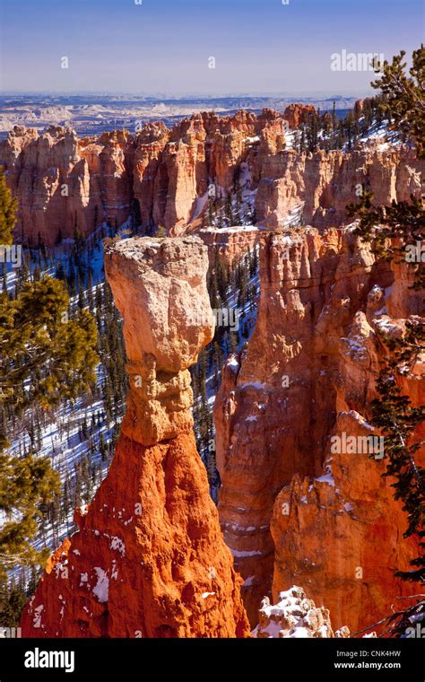 Rock formation - Hoodoo, in Aqua Canyon, Bryce Canyon National Park, Utah USA Stock Photo - Alamy