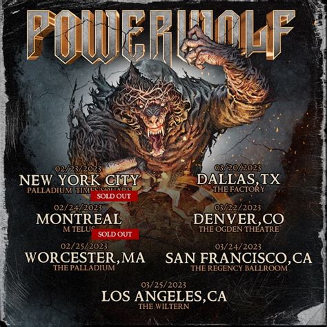 Event Powerwolf - 22/03/2023 - Denver - Ogden Theatre - United States