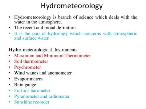 Hydrometereorology