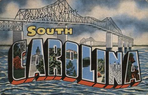 Greetings from South Carolina Postcard