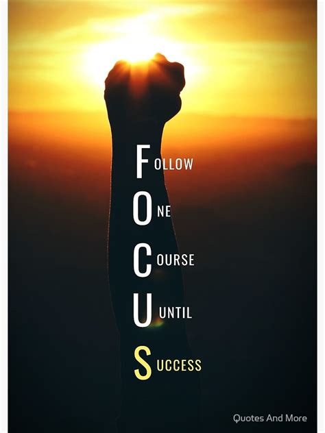 "Colorful Motivation - Follow One Course Until Success (FOCUS)" Poster ...