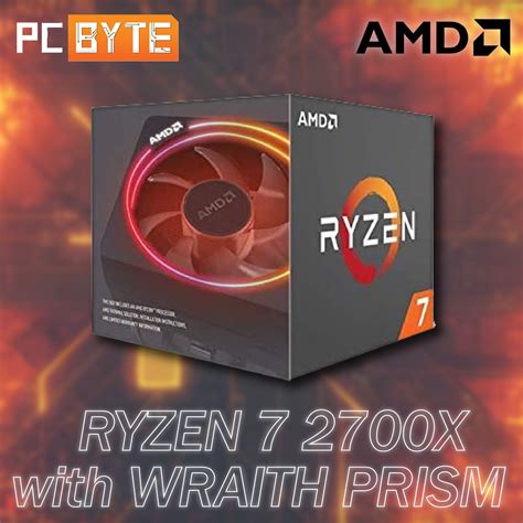 AMD Ryzen 7 2700X 8 Cores 3.7GHz With Wraith Prism RGB LED Cooler CPU ...