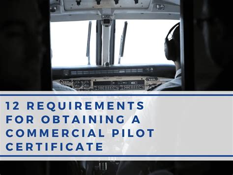 12 Requirements For Obtaining A Commercial Pilot Certificate – Take To ...