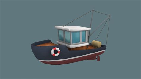 Low Poly Boat 3D asset game-ready | CGTrader