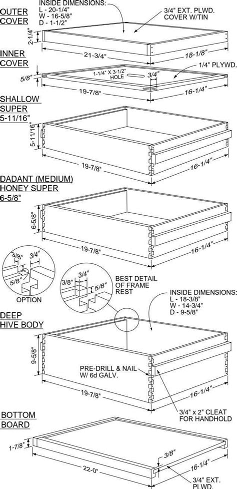 10-frame Langstroth Beehive.pdf | Bee hive plans, Bee hive, Bee hives diy