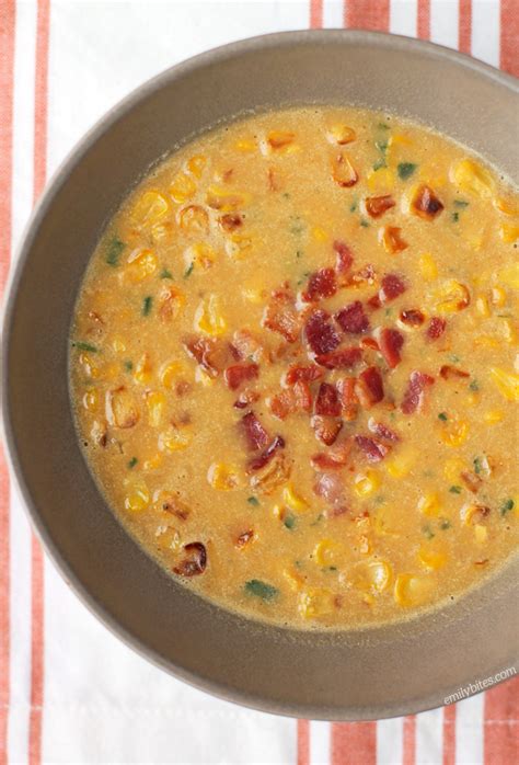 Roasted Corn Soup - Emily Bites