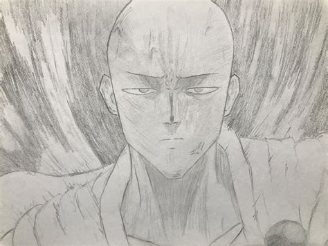 angry saitama sketch : r/OnePunchMan