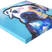pit bull pitbull fun pop art canvas print | Zazzle