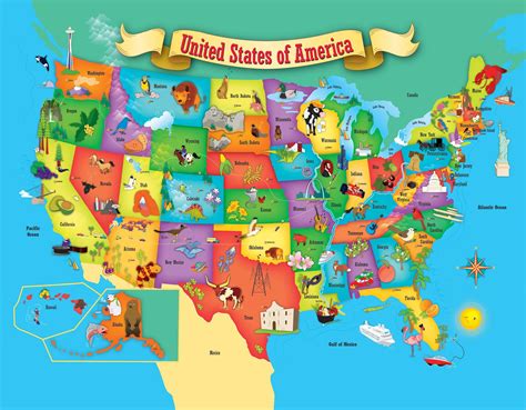 MasterPieces Explorer Kids USA Map 60 Piece Kids Puzzle *** Have a look ...
