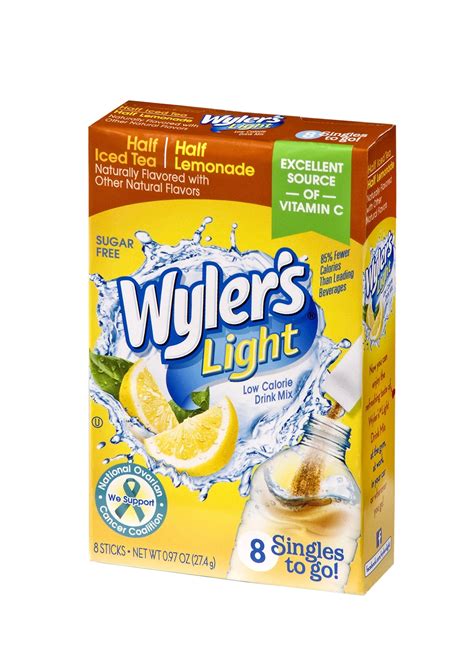 Wyler's Light Singles To Go Powder Packets, Water Drink Mix, Half Iced ...