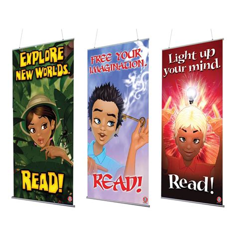 Reading Banners Set 1 720mm x 1440mm & Hanging