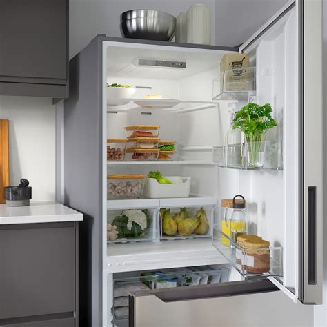 VÄLGRUNDAD bottom-freezer refrigerator, Stainless steel, 19 cu.ft - IKEA