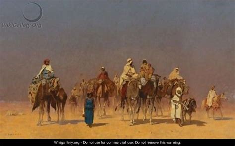 The Desert Caravan - Edmund Berninger - WikiGallery.org, the largest ...