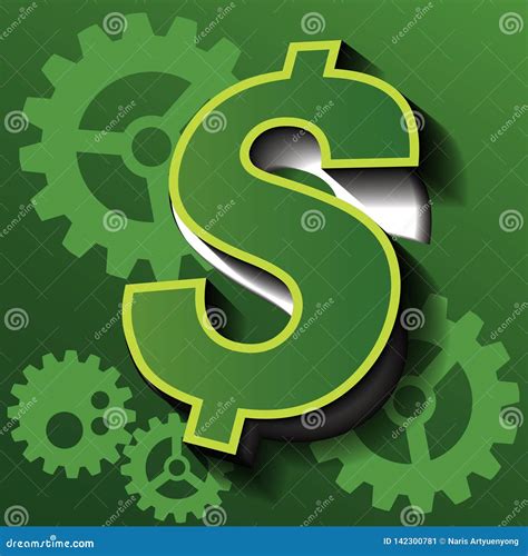 Vector Symbol of Business are Money and Gear. Stock Vector - Illustration of backdrop, commerce ...