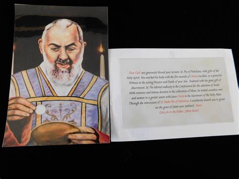 Padre Pio Prayer Card - My Blog