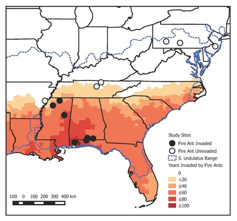 Fire Ant Lizard Map [IMAGE] | EurekAlert! Science News Releases