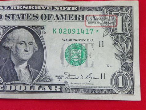 $1 1981 Ortega - Regan Star Note Rare