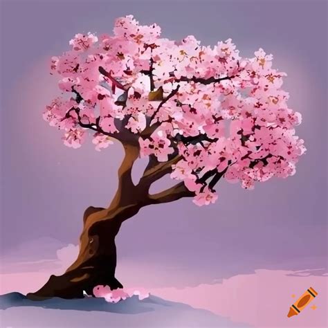 Cherry blossom trees clipart on Craiyon