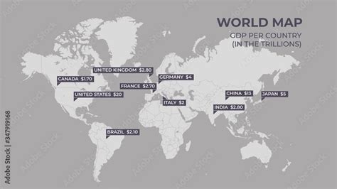 Data-Driven World Map Infographic Stock Template | Adobe Stock