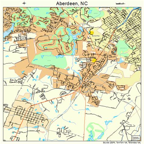 Aberdeen North Carolina Street Map 3700160