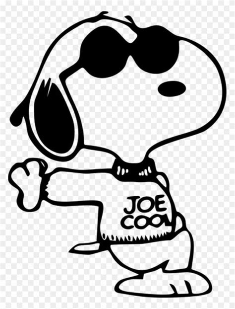 a black and white cartoon dog with sunglasses on