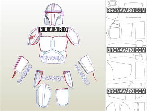 MANDALORIAN Beskar Armor Template | Mandalorian Full Armor Pepakura – NAVARO