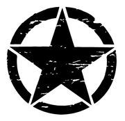 ARMY Jeep military distressed STAR sticker