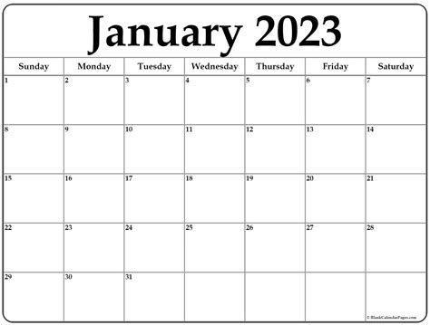 Free Printable Calendar January 2023 | 2023 Calendar