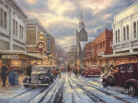 The Warmth of Small Town Living Painting by Chuck Pinson